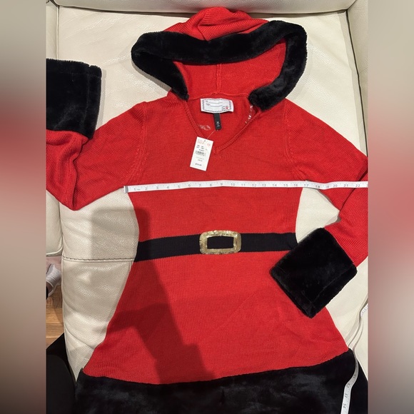 Santa Hooded Sweater Dress - Picture 6 of 8